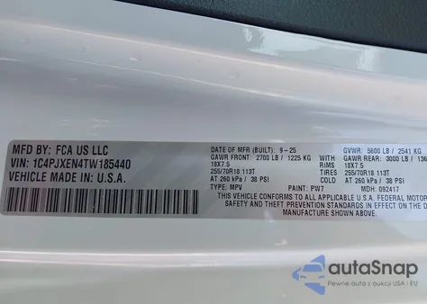 2026 Jeep Wrangler from USA, damaged, VIN 1C4PJXEN4TW185440